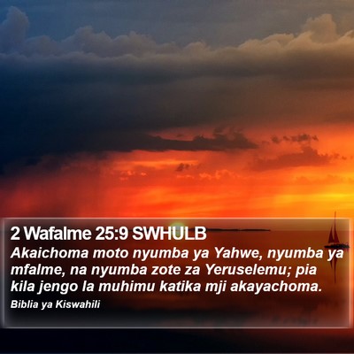 2 Wafalme 25:9 SWHULB Bible Verse Image
