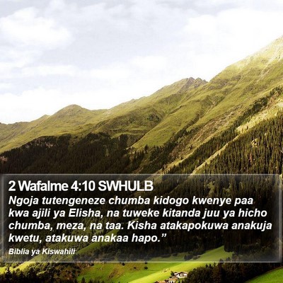 2 Wafalme 4:10 SWHULB Bible Verse Image