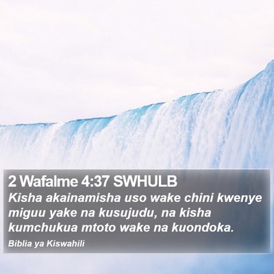 2 Wafalme 4:37 SWHULB Bible Verse Image