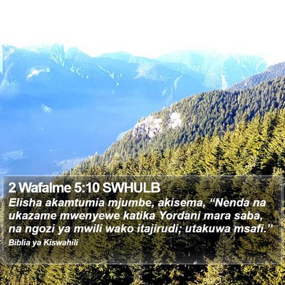 2 Wafalme 5:10 SWHULB Bible Verse Image