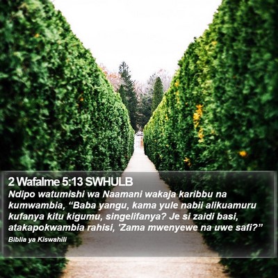 2 Wafalme 5:13 SWHULB Bible Verse Image