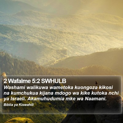 2 Wafalme 5:2 SWHULB Bible Verse Image