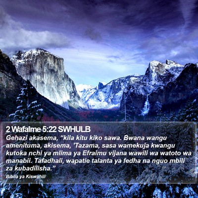 2 Wafalme 5:22 SWHULB Bible Verse Image