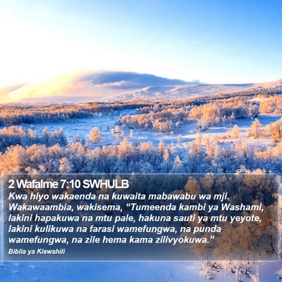 2 Wafalme 7:10 SWHULB Bible Verse Image