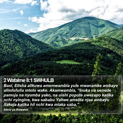 2 Wafalme 8:1 SWHULB Bible Verse Image