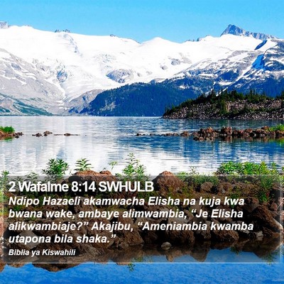 2 Wafalme 8:14 SWHULB Bible Verse Image