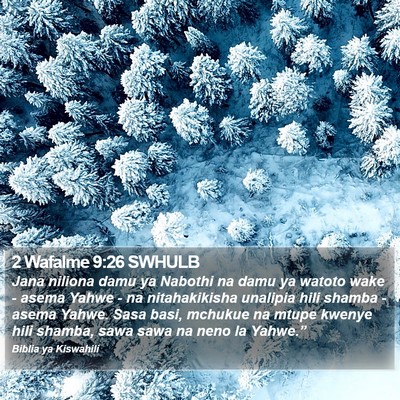 2 Wafalme 9:26 SWHULB Bible Verse Image