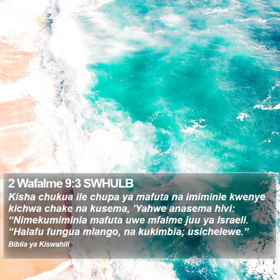 2 Wafalme 9:3 SWHULB Bible Verse Image
