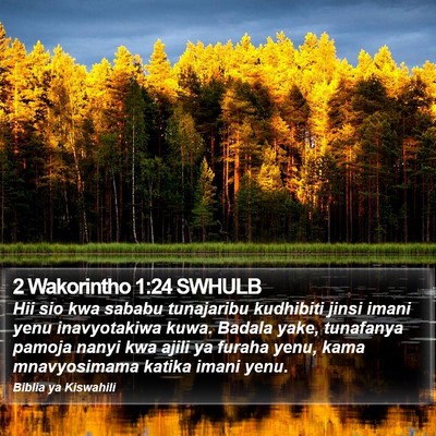 2 Wakorintho 1:24 SWHULB Bible Verse Image