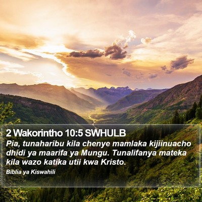 2 Wakorintho 10:5 SWHULB Bible Verse Image