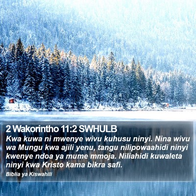 2 Wakorintho 11:2 SWHULB Bible Verse Image