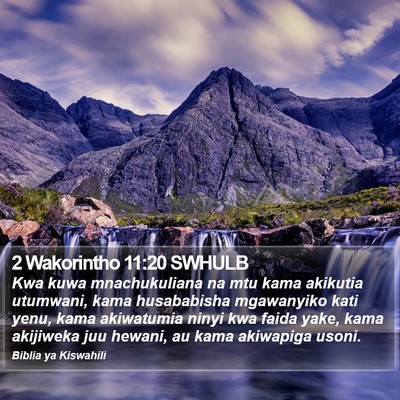 2 Wakorintho 11:20 SWHULB Bible Verse Image