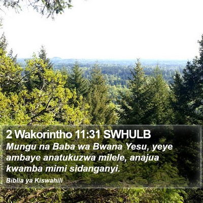 2 Wakorintho 11:31 SWHULB Bible Verse Image