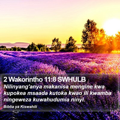 2 Wakorintho 11:8 SWHULB Bible Verse Image