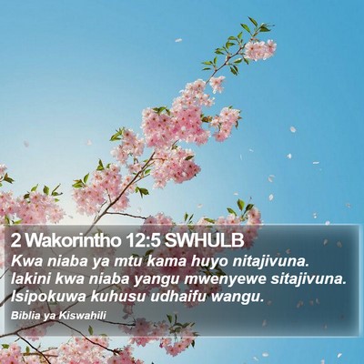 2 Wakorintho 12:5 SWHULB Bible Verse Image