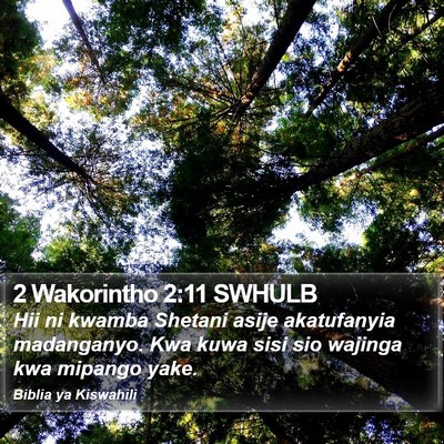 2 Wakorintho 2:11 SWHULB Bible Verse Image