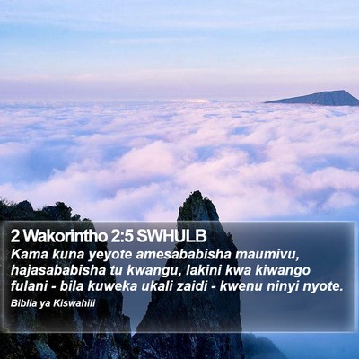 2 Wakorintho 2:5 SWHULB Bible Verse Image