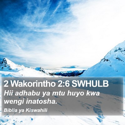 2 Wakorintho 2:6 SWHULB Bible Verse Image
