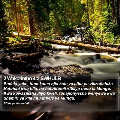 2 Wakorintho 4:2 SWHULB Bible Verse Image