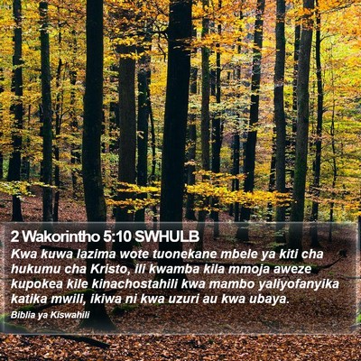 2 Wakorintho 5:10 SWHULB Bible Verse Image