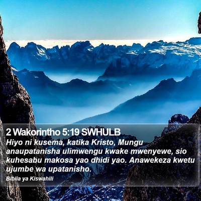 2 Wakorintho 5:19 SWHULB Bible Verse Image