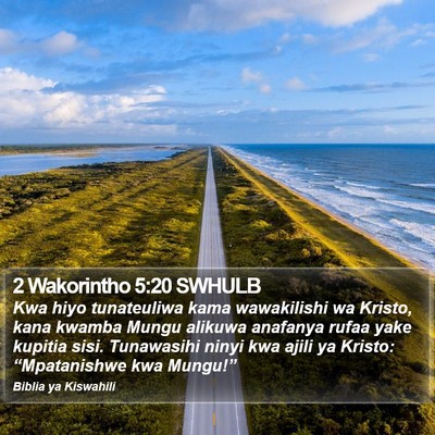 2 Wakorintho 5:20 SWHULB Bible Verse Image