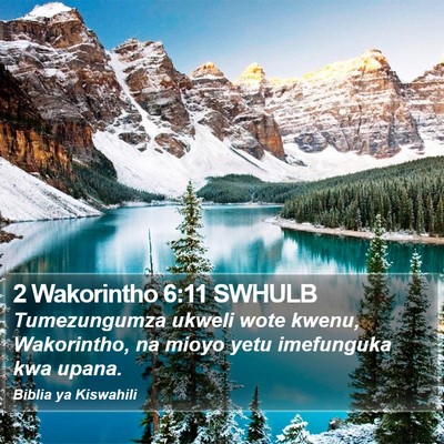 2 Wakorintho 6:11 SWHULB Bible Verse Image