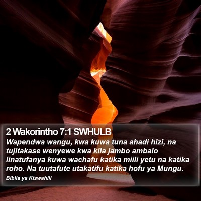 2 Wakorintho 7:1 SWHULB Bible Verse Image