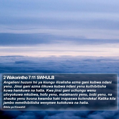 2 Wakorintho 7:11 SWHULB Bible Verse Image