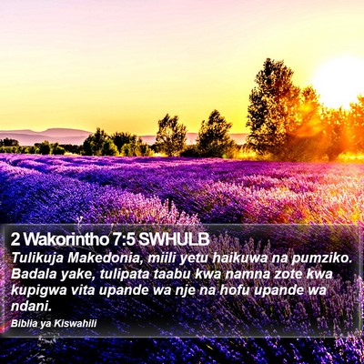 2 Wakorintho 7:5 SWHULB Bible Verse Image