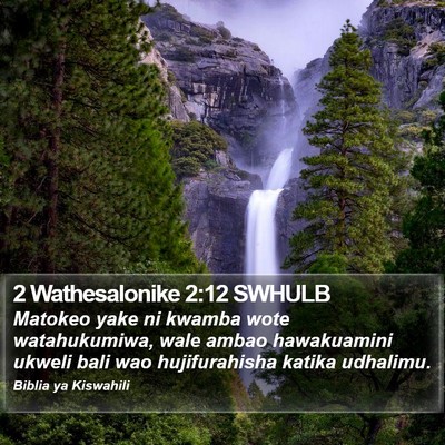2 Wathesalonike 2:12 SWHULB Bible Verse Image