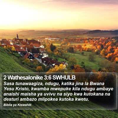2 Wathesalonike 3:6 SWHULB Bible Verse Image