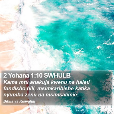 2 Yohana 1:10 SWHULB Bible Verse Image