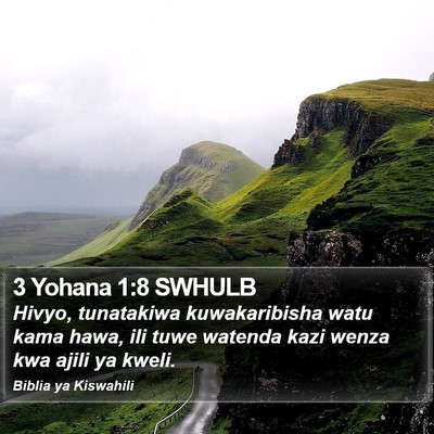 3 Yohana 1:8 SWHULB Bible Verse Image