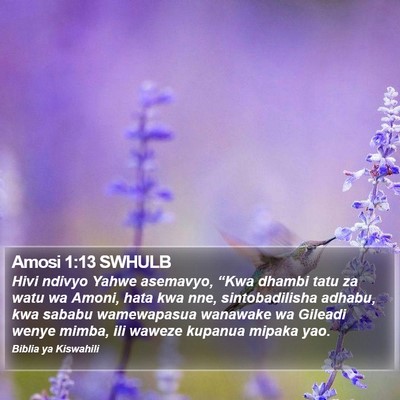 Amosi 1:13 SWHULB Bible Verse Image
