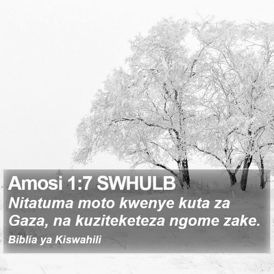 Amosi 1:7 SWHULB Bible Verse Image