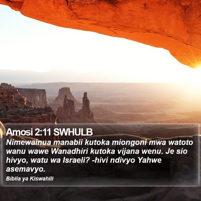 Amosi 2:11 SWHULB Bible Verse Image