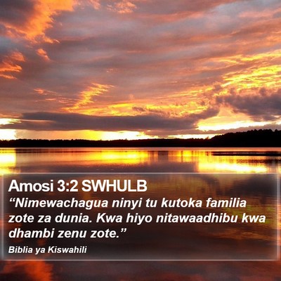 Amosi 3:2 SWHULB Bible Verse Image
