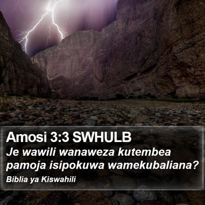 Amosi 3:3 SWHULB Bible Verse Image
