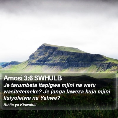 Amosi 3:6 SWHULB Bible Verse Image