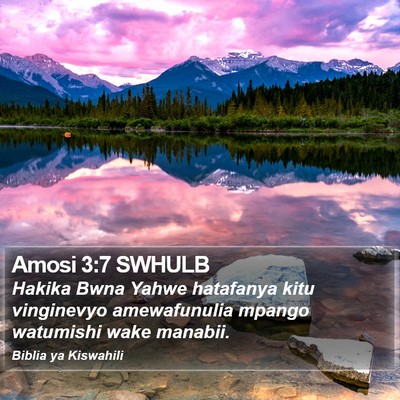 Amosi 3:7 SWHULB Bible Verse Image