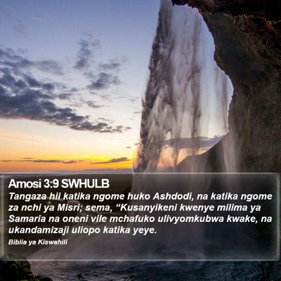 Amosi 3:9 SWHULB Bible Verse Image
