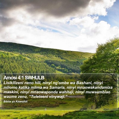 Amosi 4:1 SWHULB Bible Verse Image