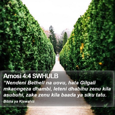 Amosi 4:4 SWHULB Bible Verse Image