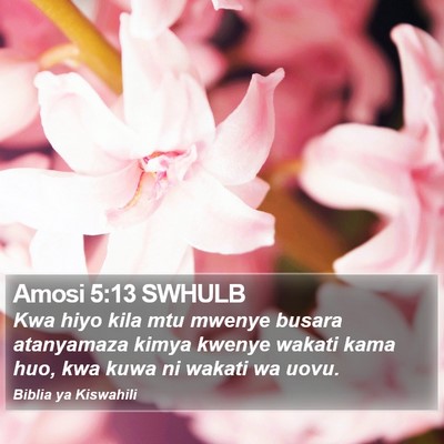 Amosi 5:13 SWHULB Bible Verse Image
