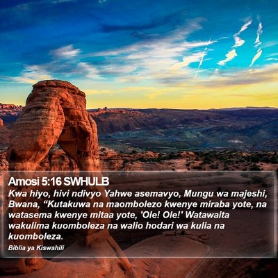 Amosi 5:16 SWHULB Bible Verse Image