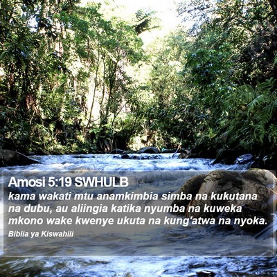 Amosi 5:19 SWHULB Bible Verse Image