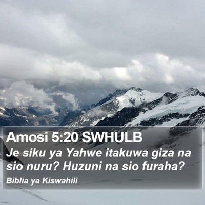Amosi 5:20 SWHULB Bible Verse Image