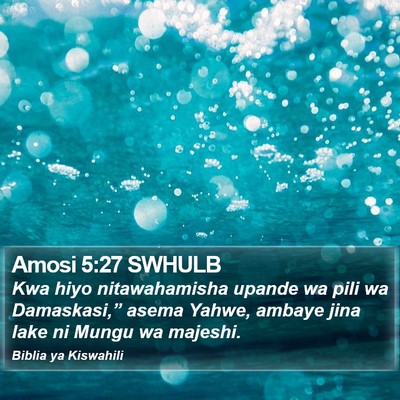 Amosi 5:27 SWHULB Bible Verse Image