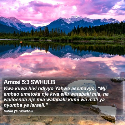 Amosi 5:3 SWHULB Bible Verse Image